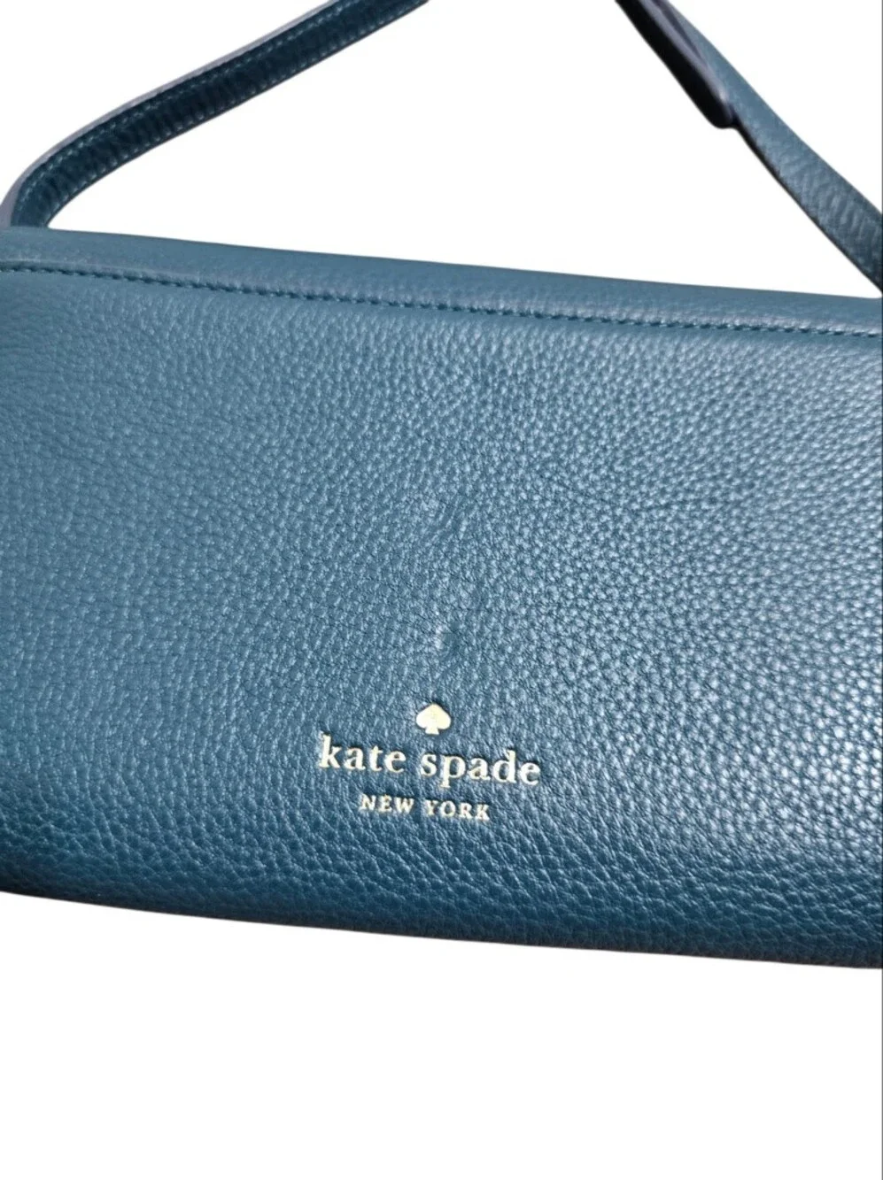 Kate Spade Small Teal Blue Leather Crossbody Bag